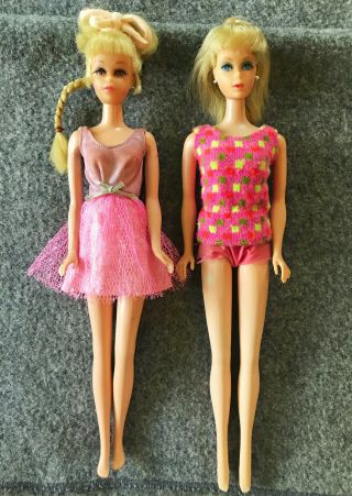 Vintage Dolls: 1968 Blue Eye Barbie &1970 Francie Growin 