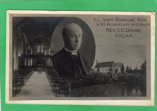 Church Branksome Park Bournemouth C G Doyne Vicar 1905 Westbourne Postmark Ad527