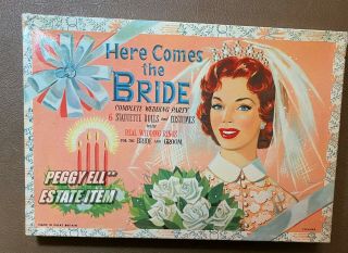 Philmar " Here Comes The Bride " 6 Wedding Party Paper Dolls Boxed Set M612