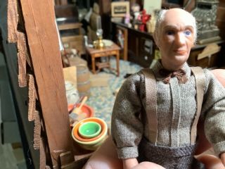 Dollhouse Miniature Doll - Artisan Sculpt - Older Man - 1/12 Scale