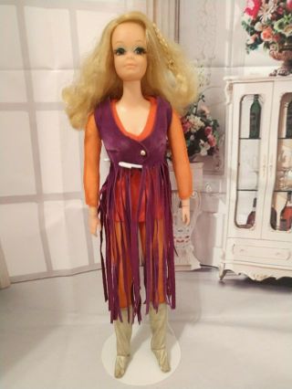 1970 Vintage Live Action Pj Barbie Doll With Clothes