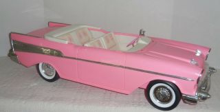 Vintage 1988 Barbie Car 1957 Chevy Bel Air Convertible Mattel Pink