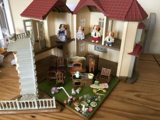 Sylvanian Families Beechwood Hall With Figures And Accessories