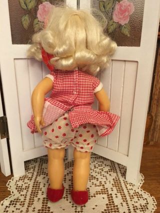 VINTAGE 10” TINY TERRI LEE IN ORIGINALTINY RED AND WHITE COTTON DRESS SWEET 2