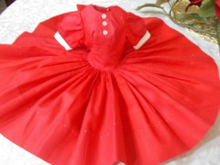 Madam Alexander Cissy Doll Red Cotton Dress