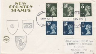 Gb Fdc On Rare Philcovers.  Scot,  Wales & Ni 6th Nov 1974