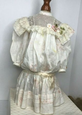 Antique Vintage Doll Dress For German Or French Medium Size Doll