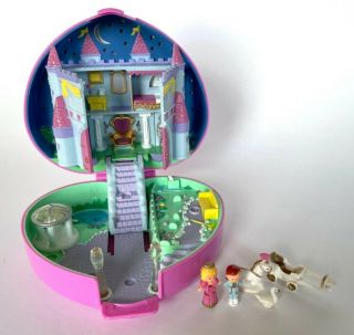 Complete Vintage 1992 Polly Pocket Starlight Castle Bluebird Toys.  Lights Up