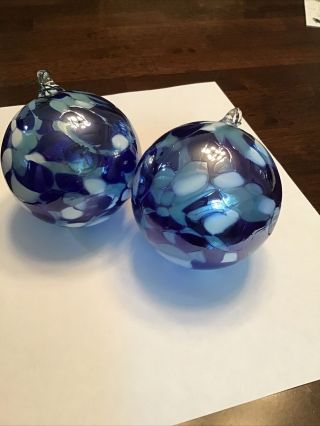 Zorza Mouth Blown Handmade Glass Ornament From Poland Polish 3” Christmas Tag