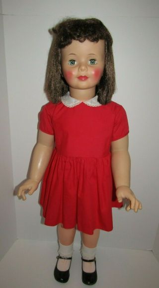 Vintage Doll PATTI PLAYPAL Ideal 35” – 36” 1959 – 1960s Brunette Curly Bangs 2