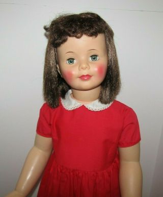 Vintage Doll PATTI PLAYPAL Ideal 35” – 36” 1959 – 1960s Brunette Curly Bangs 3