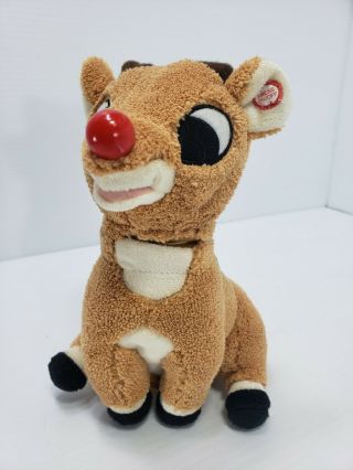 - Rudolph The Red Nosed Reindeer Singing Plush Gemmy - Lights Up - Nose