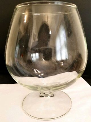 Mini Brandy Snifter Clear Glass Bowl Vase Designed Bottom & Footed Base Tip Jar