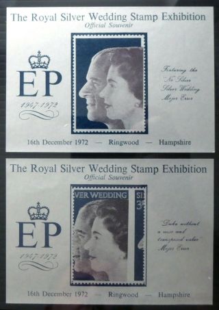 Gb 1972 Royal Silver Wedding Stamp Exhibition See Below Cx927