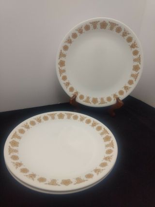 Corelle Butterfly Gold Plates Dish Salad 8.  5 In Vintage Yellow Flowers - 4