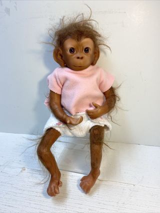 Ashton Drake Coco So Truly Real Lifelike Baby Monkey Doll By Linda Murray 16 "