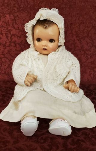 Vintage 1939 Ideal Princess Beatrix 20 " Composition/cloth Baby Doll Flirty Eyes