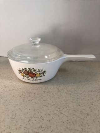 Corning Ware P - 82 - B 1 1/2 Pt.  Spice Of Life Saucepan With Glass Lid