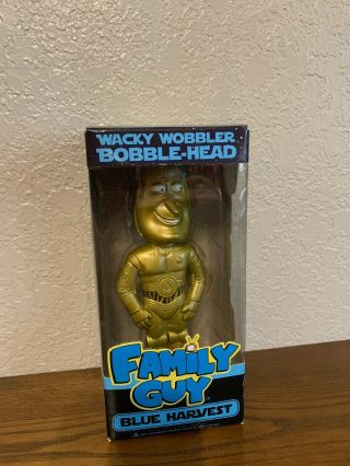 Family Guy Blue Harvest Bobble Head Wacky Wobbler Funko Toy Gold Ltd.  Edition