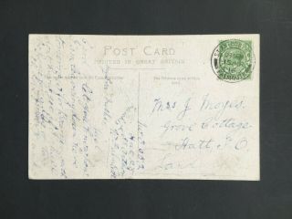 Gb 1916 St Anthony Camp Falmouth Postmark On Local Postcard To Hatt S.  O.  London