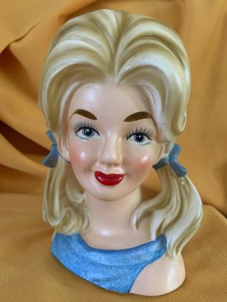Rare Vintage Inarco 2783 Lady Head Vase Elly May Beverly Hillbillies