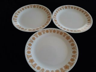Corelle Butterfly Gold Dinner Plates Set Of 3
