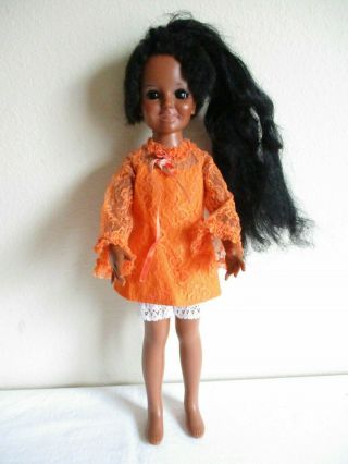 Vtg 1968 - 1969 Black African American 18 " Crissy Doll Grow Hair Really Cute
