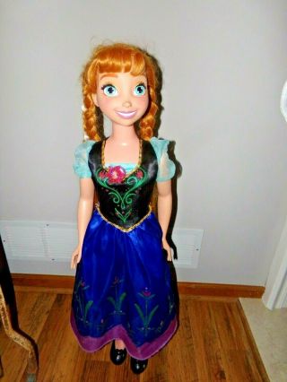 Huge Disney Frozen My Size 38 " Anna Doll Jakks Pacific 2014