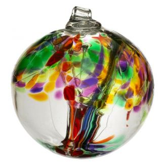 Kitras Art Glass 3 " Ball Ornament - Tree Of Life - Inspirational -