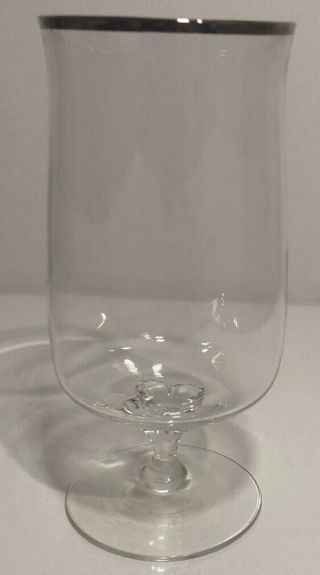 Set Of Two Lenox Desire Platinum Trim Ice Tea Goblets Glass 6 1/4 "