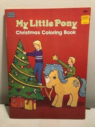 Vintage 1980s My Little Pony Christmas Coloring Book G1 - Good