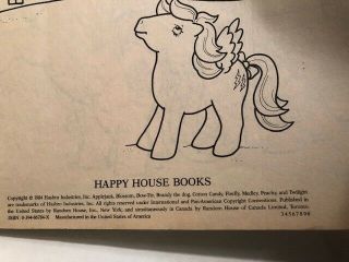 Vintage 1980s My Little Pony Christmas Coloring Book G1 - Good 3