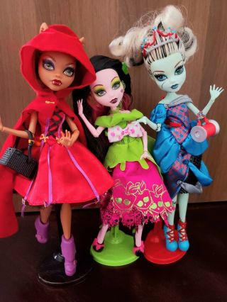 Monster High Doll Draculaura Clawdeen And Frankie Stein Scarily Ever After