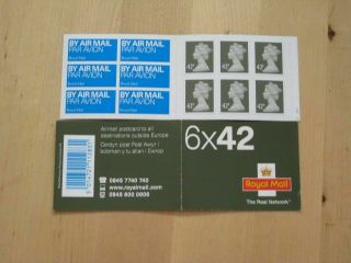 2003 Barcode Cylinder Booklet Na2 - 6 X 42p,  Air Mail Labels