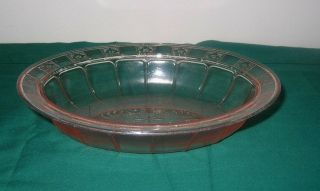 Pink Depression Glass Oval Bowl - Doric