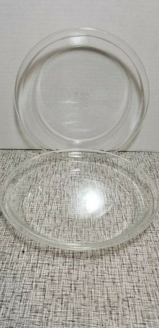 2 Vintage Pyrex Clear Pie Plate 10 Inch 210
