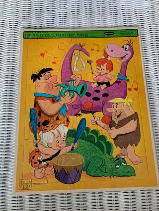 Vintage 1965 The Flintstones Frame Tray Puzzle By Whitman Hanna Barbera 4508