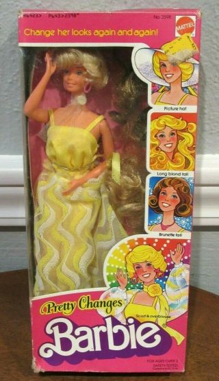 Vintage 1978 Superstar Era " Pretty Changes " Barbie With Wigs -