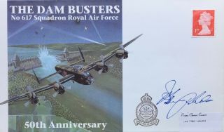 The Dam Busters No.  617 Squadron Raf Fdc Signed By Flt Lt Harry Humphries