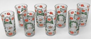 Hazelware Holiday Tumblers Box Continental Can Company Set Of 8