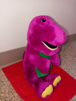 Barney The Purple Dinosaur Vintage 90s Puppet Plush Animal 12 " Tv Show