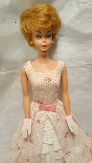 No Green Blonde Bubblecut Barbie 850 On Midge/barbie Body In Garden Party 931