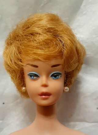 NO GREEN Blonde Bubblecut Barbie 850 on Midge/Barbie Body in Garden Party 931 3
