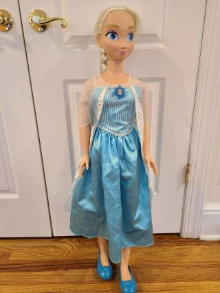 Huge Disney Elsa Just My Size 3 Feet Doll,  Bonus Elsa Mini Castle