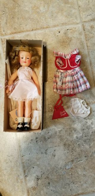 Vintage Shirley Temple Ideal 12 Inch Vinyl Doll With Outfit And Box Euc