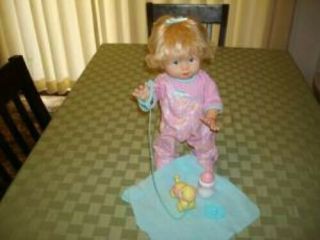 Fisher Price Little Mommy Walk & Giggle Interactive Baby Doll W Accessories.