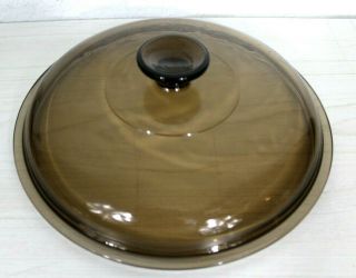Pyrex Corning Visions Ware Amber Glass Lid B Round Replacement Piece 10 "