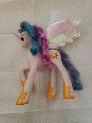 Hasbro My Little Pony White Princess Celestia Light Up Wings Talking Pegasus