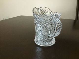 Vintage clear Cut Glass Creamer replacement 4 