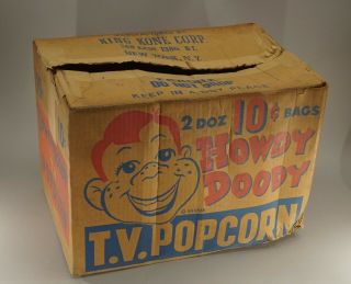 Rare Howdy Doody T.  V.  Popcorn Empty Two Dozen Display Box 16 " X 11 " X12 "